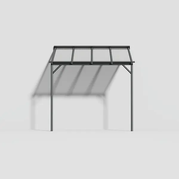 Pergola adossée Harmonie 3x3m - Gris - L.290xP.284cm CHALET & JARDIN Dernière Chance