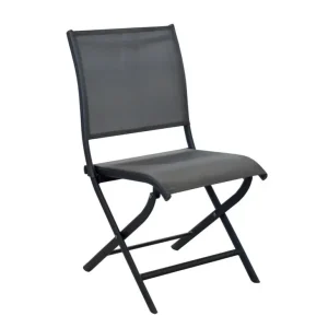 Prix Bas Chaise de jardin pliante ELEGANCE aluminium graphite - PROLOISIRS