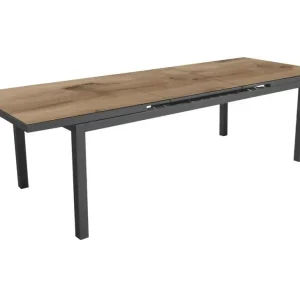 Super Prix Table de jardin rectangulaire TERAMO en aluminium 180/240x90x77 cm PROLOISIRS