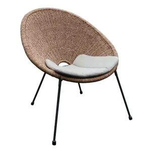 Fauteuil de jardin en résine tressée aspect naturel TORNADO PROLOISIRS Super Prix