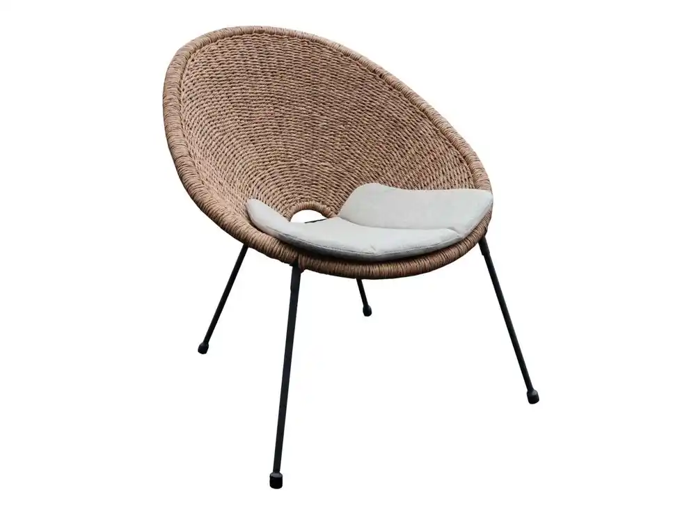 Fauteuil de jardin en résine tressée aspect naturel TORNADO PROLOISIRS Super Prix