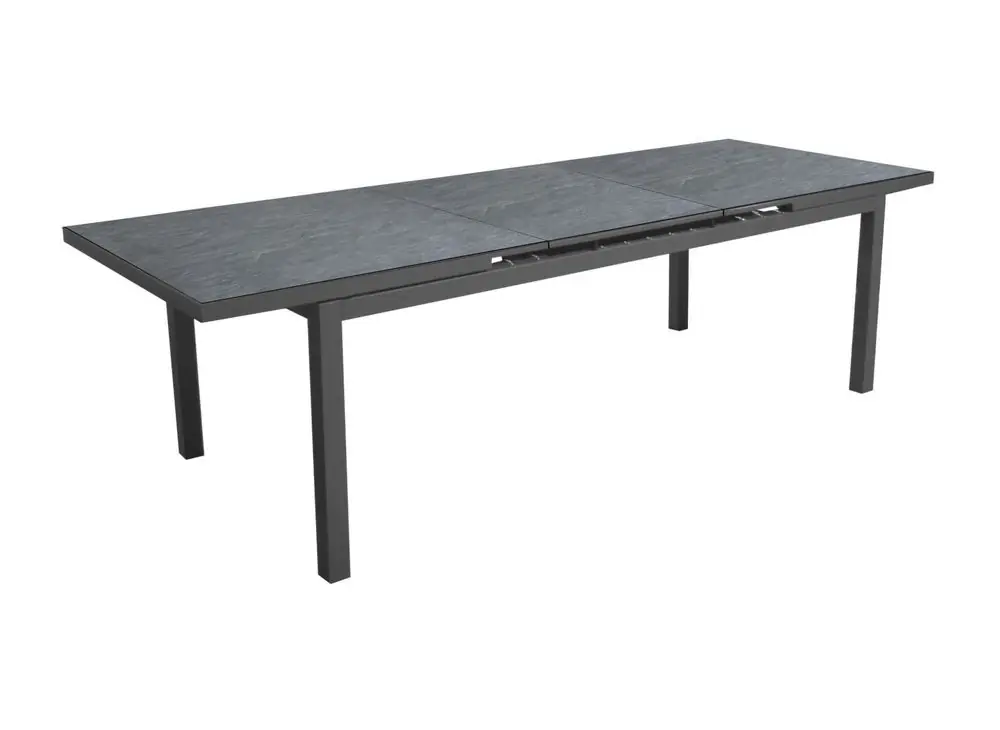 Table de jardin rectangulaire TERAMO en aluminium 180/240x90x77 cm PROLOISIRS Soldes