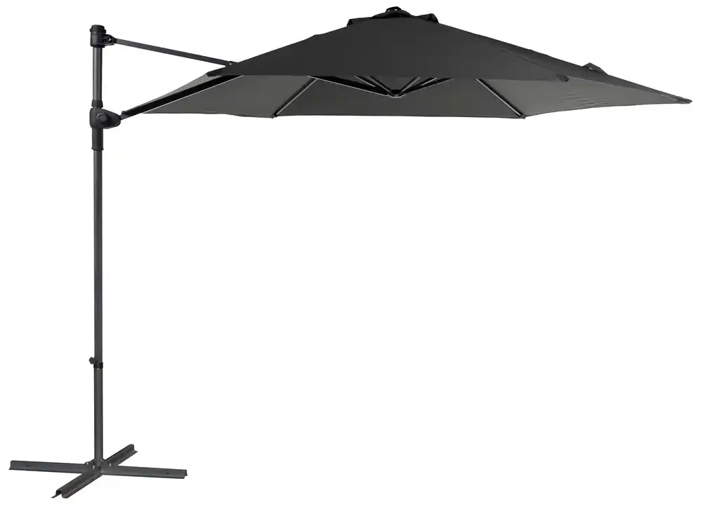 Remise Parasol excentré diamètre 3 mètres gris Pushup PROLOISIRS