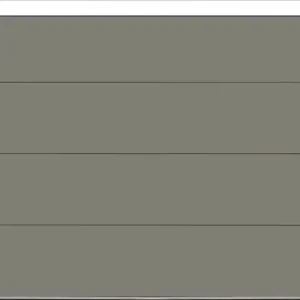 Porte de garage sectionnelle Gris Quartz 7039 motorisée l.240 x H.200 cm x Ep.40 mm Polygrain SPADONE Bon Marché
