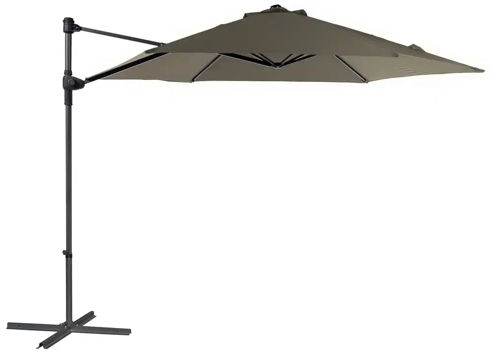 Retour Gratuit Parasol excentré diamètre 3 mètres Taupe Pushup PROLOISIRS