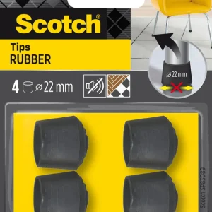Offre Exclusive Embouts enveloppants noirs caoutchouc 22 mm par 4 SCOTCH
