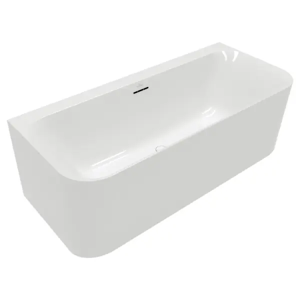 Baignoire murale semi-îlot Loop & Friends avec bonde et trop-plein blanc VILLEROY ET BOCH Paiement Sécurisé