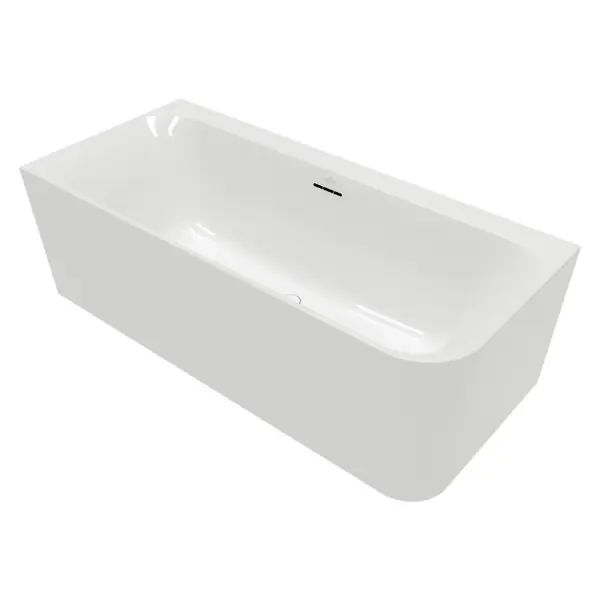 Baignoire semi-îlot d‘angle Loop & Friends version gauche avec bonde et trop-plein blanc VILLEROY ET BOCH Achetez Aujourd'hui