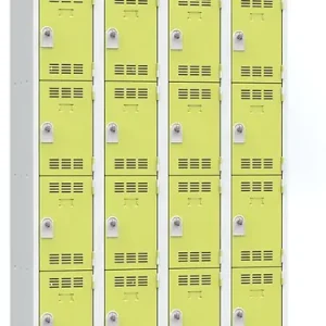 Vestiaire acier 4 colonnes - Gris perle anis - H180cm P.HENRY Acheter Direct