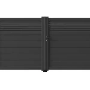 Portail battant Wilder - Gris 7016STR - 3000x1634mm ELSEALU Certifié