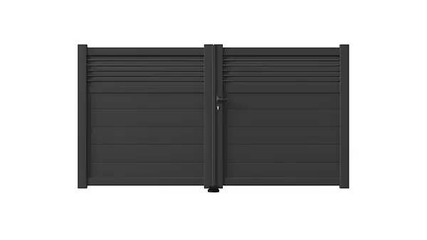 Portail battant Wilder - Gris 7016STR - 3000x1634mm ELSEALU Certifié