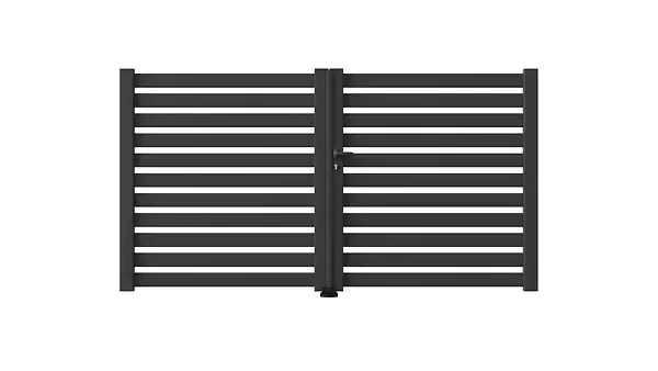 Portail battant aluminium Otis - Gris 7016 - L.3000xH.1600mm ELSEALU Haute Qualité