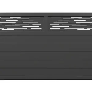 Portail coulissant aluminium Myla - Gris - 325x159,8cm ELSEALU Bon Marché