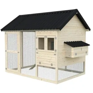 Seulement Aujourd'hui Poulaillier en bois Chick - 8,3 m² hors-tout - Livraison à domicile incluse - PALMAKO