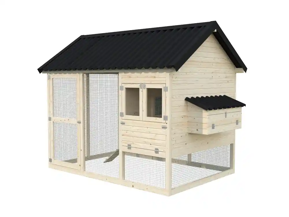 Seulement Aujourd'hui Poulaillier en bois Chick - 8,3 m² hors-tout - Livraison à domicile incluse - PALMAKO