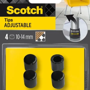 Meilleur Choix Embouts ajustables 10 à 14 mm noirs par 4 SCOTCH