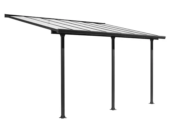 Haute Qualité Toit terrasse aluminium - Gris anthracite - L.501xl.307cm HABRITA