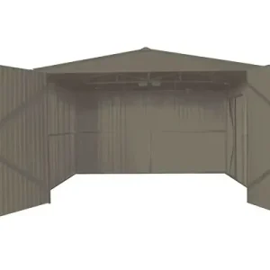 Garage en acier aspect bois vieilli - L.380xP.480xH.232cm CHALET & JARDIN Soldes