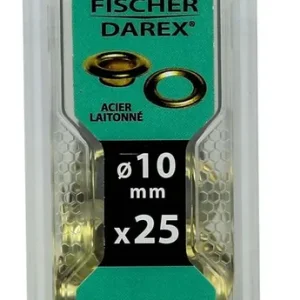 Vente Flash OEillet en acier laitonné diamètre 10mm par 48 FISCHER DAREX