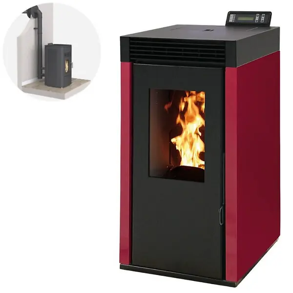 Pack Poêle à granules MARINA 6 Etanche + Kit Conduit Ventouse (sortie façade) - INTERSTOVES Super Prix