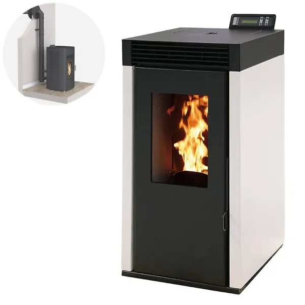 Pack Poêle à granules MARINA 6 Etanche + Kit Conduit Ventouse (sortie façade) - INTERSTOVES Promotion Saisonnière
