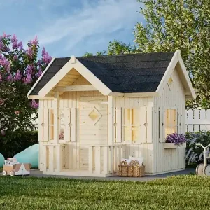 Meilleur Prix Cabane jeux épicéa Jennie - Marron - L.233xH.220xP.227.5cm PALMAKO