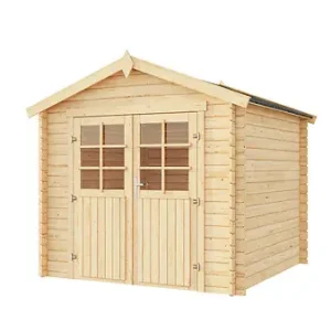 Abri de jardin en bois Tours - Marron - L.244xl.241xH.223cm LASITAMAJA Authentique