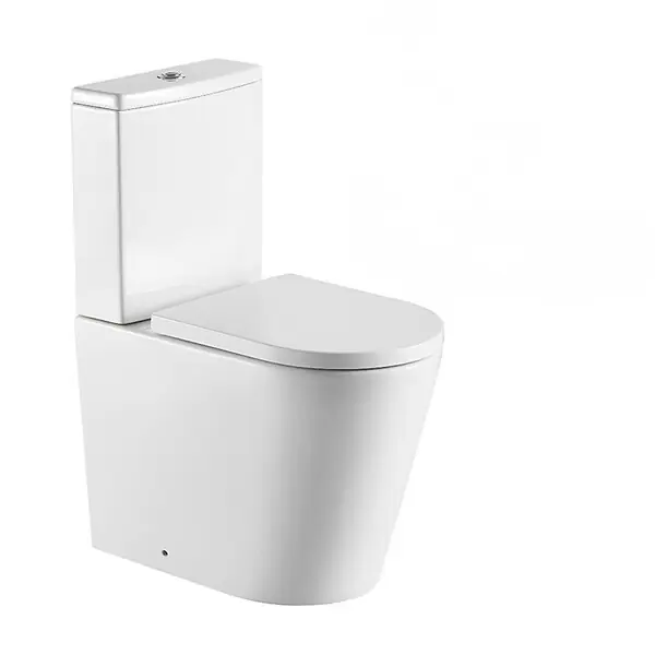 Authentique Swiss Aqua Technologies lot de 6 Brevis WC à poser Haut de gamme, sans bride + abattant softclose, alimentation latérale éco, vidage universel