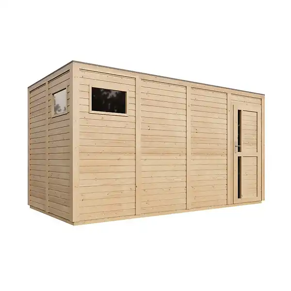 Abri de Jardin en Bois 8,16 m² TIMBELA M327F1+M327G Offre Du Jour