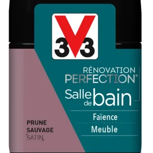 Produit De Marque Peinture de rénovation pour salle de bains finition satinée prune sauvage 75 ml V33