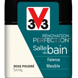 Nouvel Arrivage Peinture de rénovation pour salle de bains finition satinée rose poudré 75 ml V33