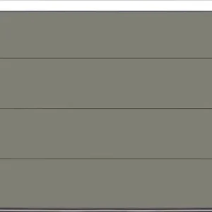 Acheter En Ligne Porte de garage sectionnelle Gris Quartz 7039 motorisée l.300 x H.200 cm x Ep.40 mm Polygrain SPADONE