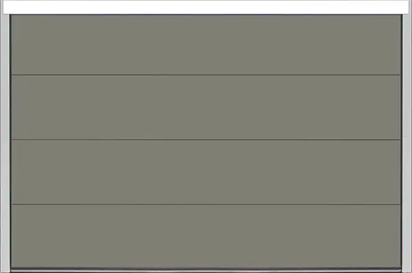 Acheter En Ligne Porte de garage sectionnelle Gris Quartz 7039 motorisée l.300 x H.200 cm x Ep.40 mm Polygrain SPADONE