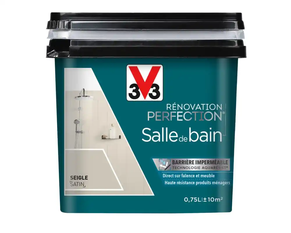 Populaire Peinture de rénovation pour salle de bain seigle finition satinée 0,75L - V33