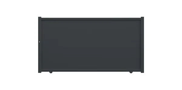 Promotion Saisonnière Portail coulissant Opal - Aluminium - Gris - 375x178cm ELSEALU