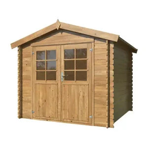 Certifié Abri de jardin en bois Valence 1 - L.272xH.230xP.254cm WHITE WOOD