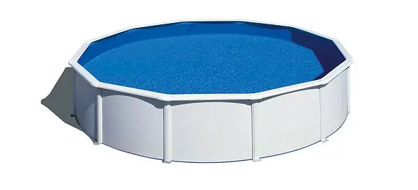 Piscine acier ronde FIDJI - Blanc - Diam.570xH.122cm GRE Prix Promo