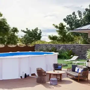 Paiement Sécurisé Piscine ovale acier Fidji KIT500ECO - L.5,27xH.1,22xl.3,27cm GRE