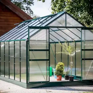 Serre de jardin en aluminium - Vert - H.223xL.425xP.244cm HABRITA Acheter En Ligne