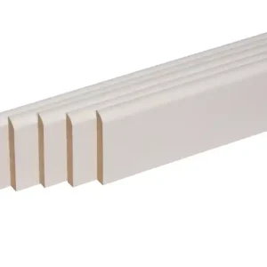 Plinthe bois MDF revêtue blanche - Ép.9 x l.95 mm - L.2.00 m - Lot de 5 - AJ TIMBER Pas Cher