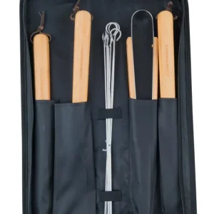 Ustensiles pour barbecue avec manche bois par 5 CAMPINGAZ Expédition Rapide