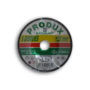 Disques à tronçonner matériaux diamètre 125 mm par 5 Eco Super Prix