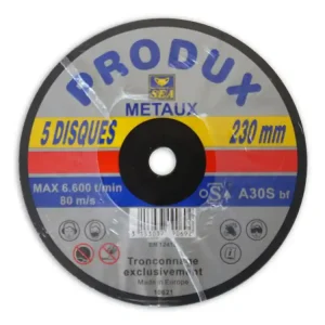 Disques à tronçonner métaux diamètre 230 mm par 5 Eco Prix Choc