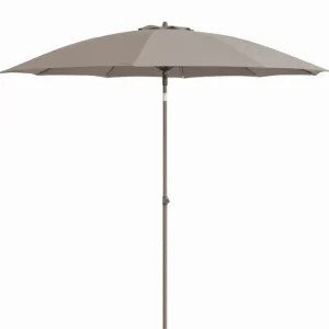 Parasol diamètre 2,70 m mât en aluminium Taupe PROLOISIRS Certifié