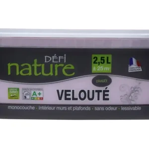 Peinture naturelle murale Dragée velours 2,5 l - DEFI NATURE Offre Exclusive