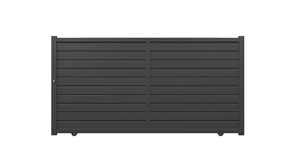 Seulement Aujourd'hui Portail coulissant Kira en aluminium - Gris - 375x171,2cm ELSEALU