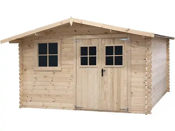 Nouveauté Abri de jardin en bois 14m² "Oz" - 388 x 298 x 225 cm - 28 mm HABITAT ET JARDIN