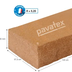 Commander Maintenant Panneau de fibre de bois PAVAFLEX - Épaisseur 200 mm - l.0,575 x L.1,22 m SOPREMA