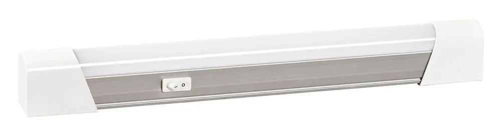 Réglette TORI 35cm LED aluminium 5,5W 400 lumens + interrupteur IP20 4000K - ARIC Petit Prix