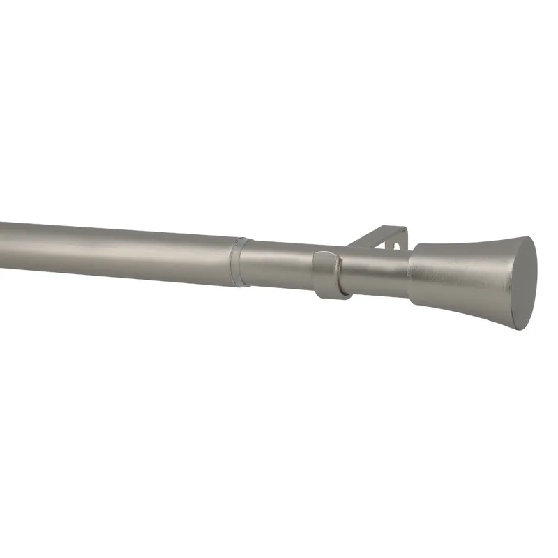 Offre Du Jour Kit tringle à rideaux extensible en métal de 1.20 à 2.10 m diam 25 à 28 mm Finition Nickel mat- MOBOIS